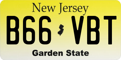 NJ license plate B66VBT