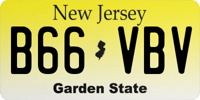 NJ license plate B66VBV