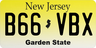 NJ license plate B66VBX