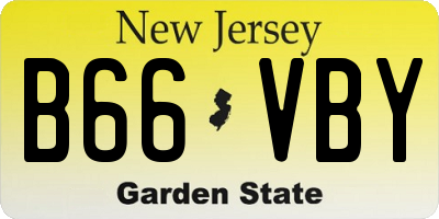 NJ license plate B66VBY