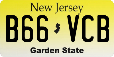 NJ license plate B66VCB