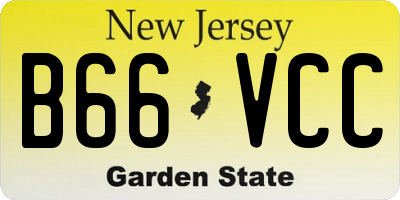 NJ license plate B66VCC