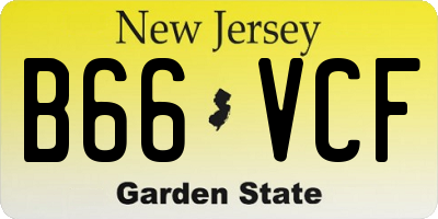 NJ license plate B66VCF