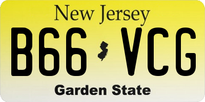 NJ license plate B66VCG