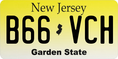 NJ license plate B66VCH