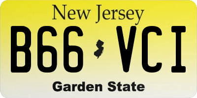 NJ license plate B66VCI
