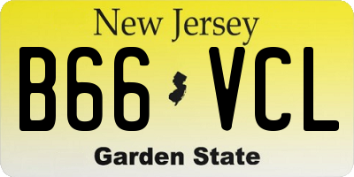 NJ license plate B66VCL