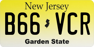 NJ license plate B66VCR