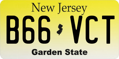 NJ license plate B66VCT