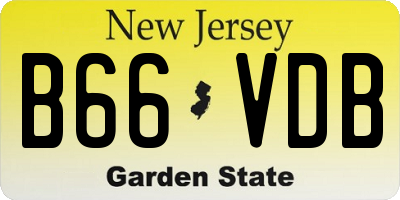 NJ license plate B66VDB
