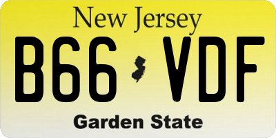 NJ license plate B66VDF
