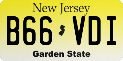 NJ license plate B66VDI