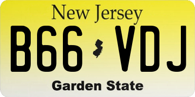 NJ license plate B66VDJ
