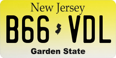 NJ license plate B66VDL