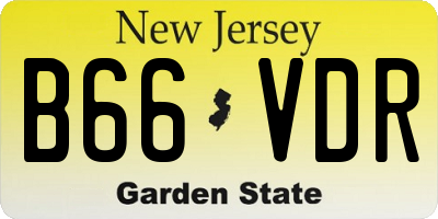 NJ license plate B66VDR