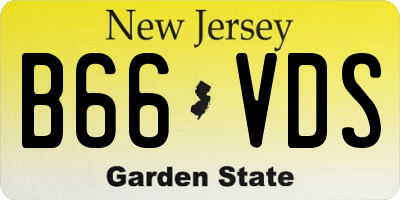 NJ license plate B66VDS