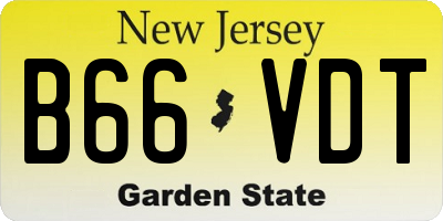 NJ license plate B66VDT