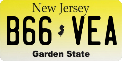 NJ license plate B66VEA