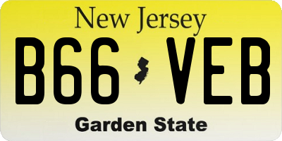 NJ license plate B66VEB
