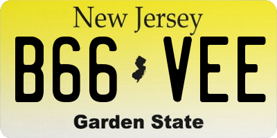 NJ license plate B66VEE