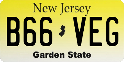 NJ license plate B66VEG