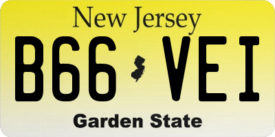 NJ license plate B66VEI