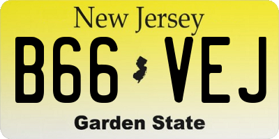 NJ license plate B66VEJ