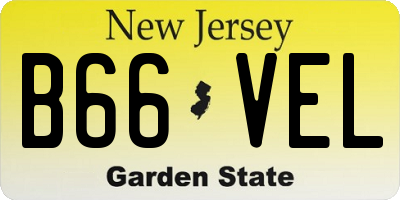 NJ license plate B66VEL