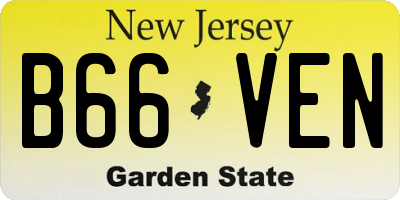NJ license plate B66VEN