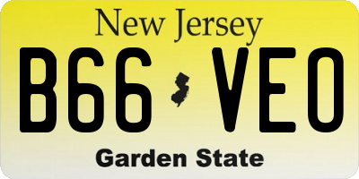 NJ license plate B66VEO