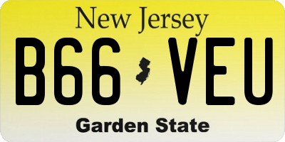NJ license plate B66VEU
