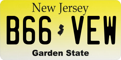 NJ license plate B66VEW