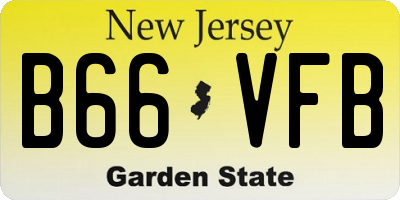 NJ license plate B66VFB