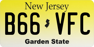 NJ license plate B66VFC