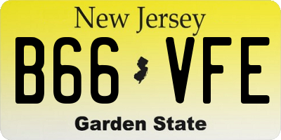 NJ license plate B66VFE
