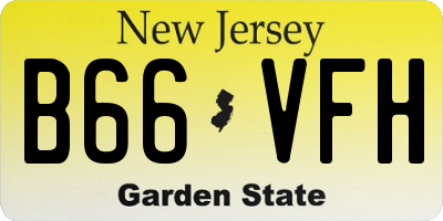 NJ license plate B66VFH