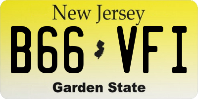 NJ license plate B66VFI