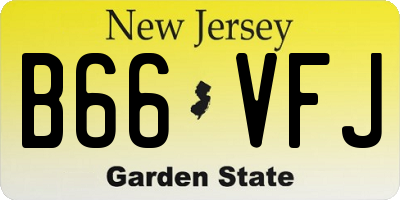 NJ license plate B66VFJ