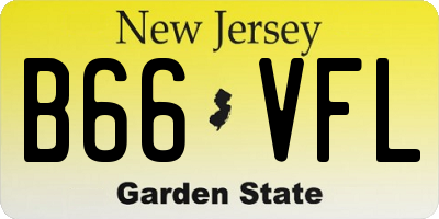 NJ license plate B66VFL