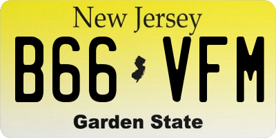 NJ license plate B66VFM