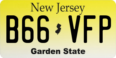 NJ license plate B66VFP