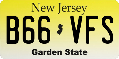 NJ license plate B66VFS