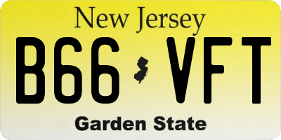 NJ license plate B66VFT