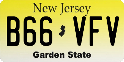 NJ license plate B66VFV