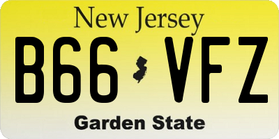 NJ license plate B66VFZ