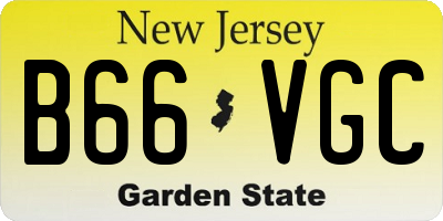 NJ license plate B66VGC
