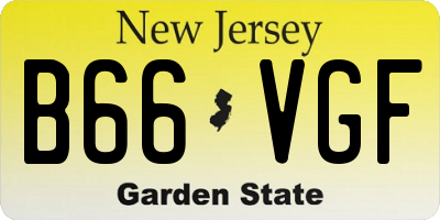 NJ license plate B66VGF