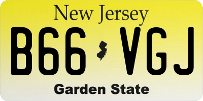 NJ license plate B66VGJ