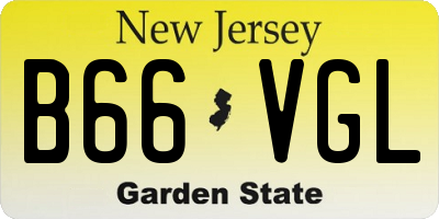 NJ license plate B66VGL