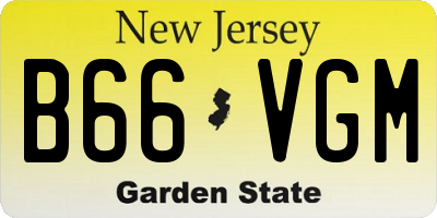 NJ license plate B66VGM
